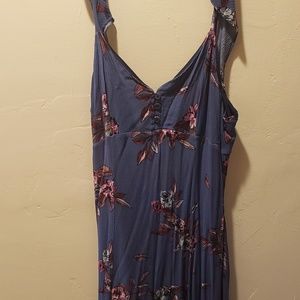 Hummingbird Emma Floral Maxi Dress - Medium / Navy